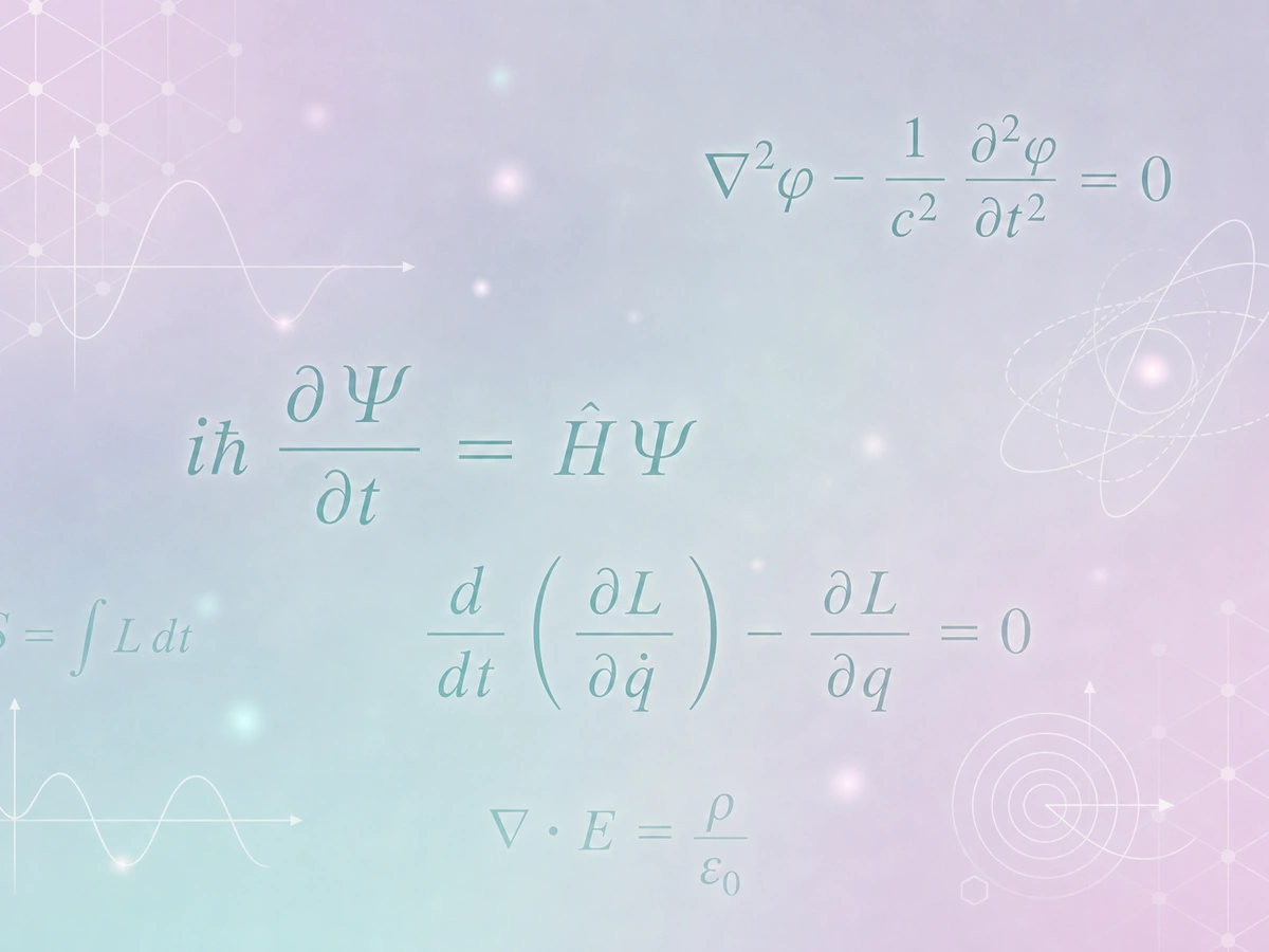 Schrödinger, Lagrange, and wave equations submerged in a soft mathematical atmosphere.